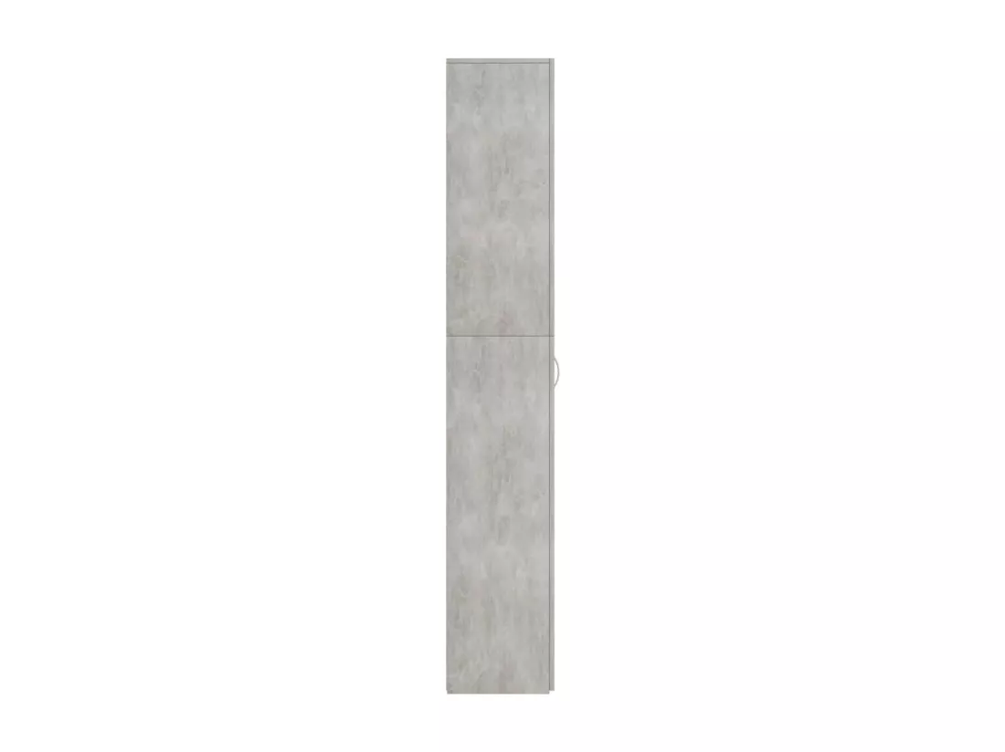 Armoire de bureau Gris béton 60x32x190 cm Bois d'ingénierie