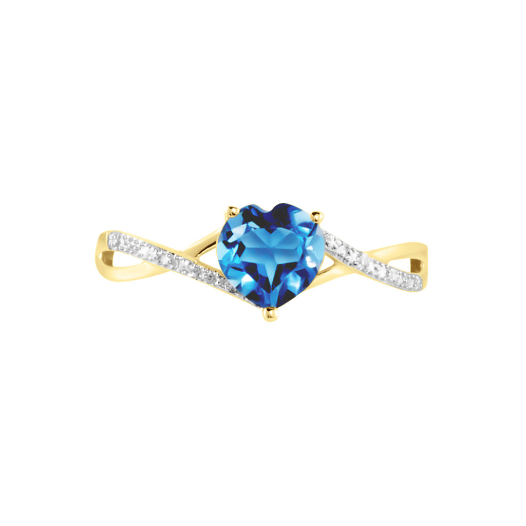Bague Or Jaune Clothilde Topaze Oxydes De Zirconium