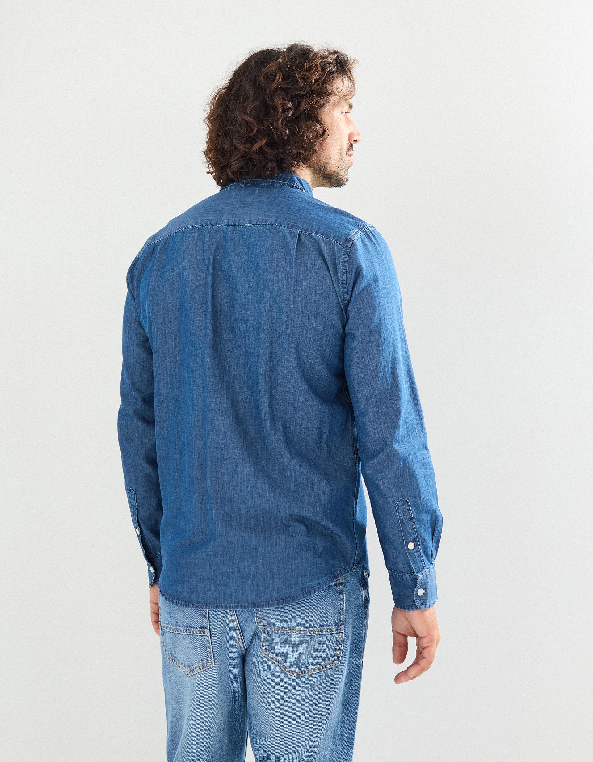 Camisa de Ganga, Homem, Azul