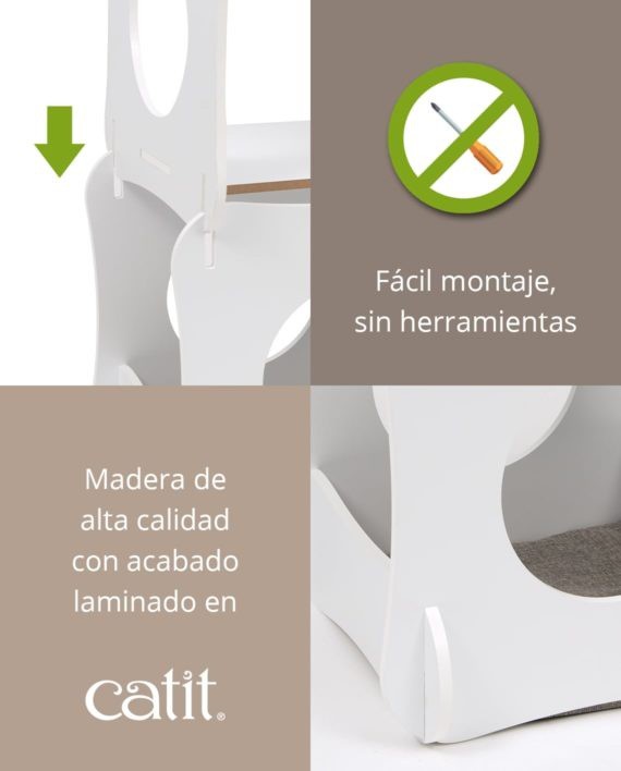 Cama estilo retrô, branca