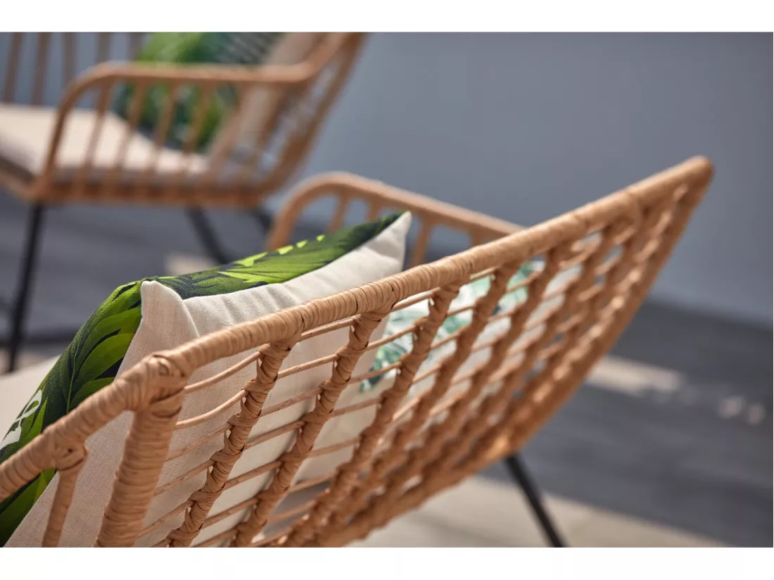 Salon de jardin 4 places en rotin PAREA