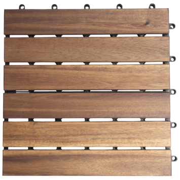 Balkontegel acacia hout 30x30 cm per 6 stuks