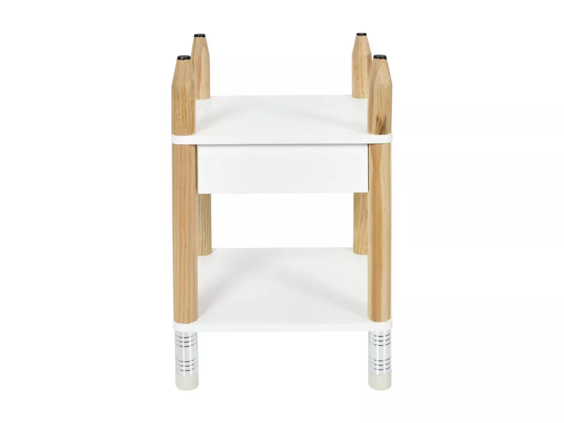LAPIS - Chevet Blanc pour Enfant Base Crayons