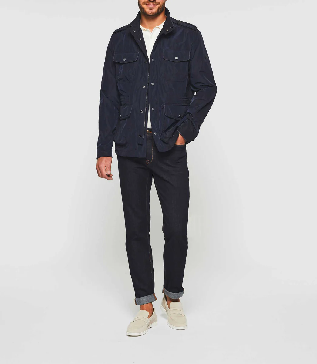Parka à poches marine 