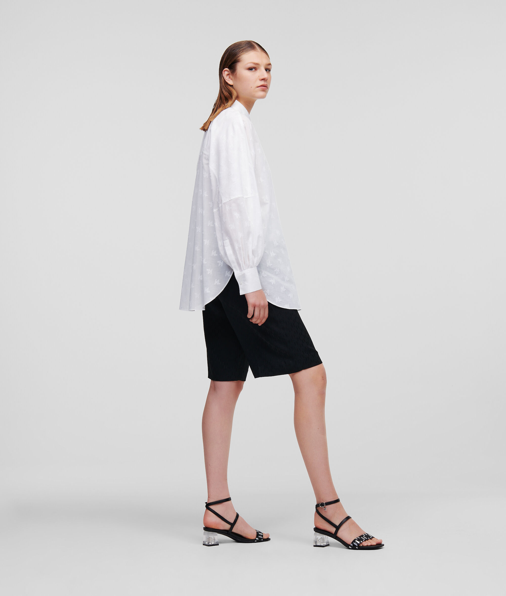 CHEMISE TRANSPARENTE KL MONOGRAM