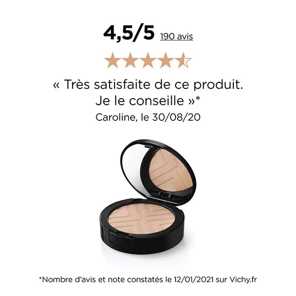 Pó compacto Vichy Dermablend Covermatte nº 25 Nude 9,5g