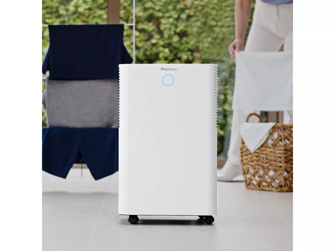 Pro Breeze Déshumidificateur 20ljour omnidry avec mode linge et contrôle via application intelligente pour pièce jusqu'à 35 m²