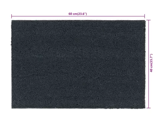 Tapis de porte 5 pcs gris foncé 40x60 cm fibre de coco touffeté