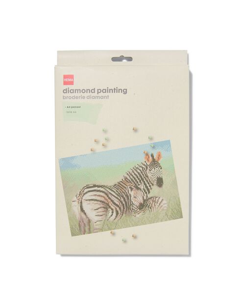 diamond painting zèbre A4