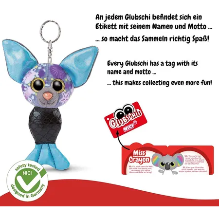 NICI Schlüsselanhänger Fledermaus mit Flosse, 12 cm