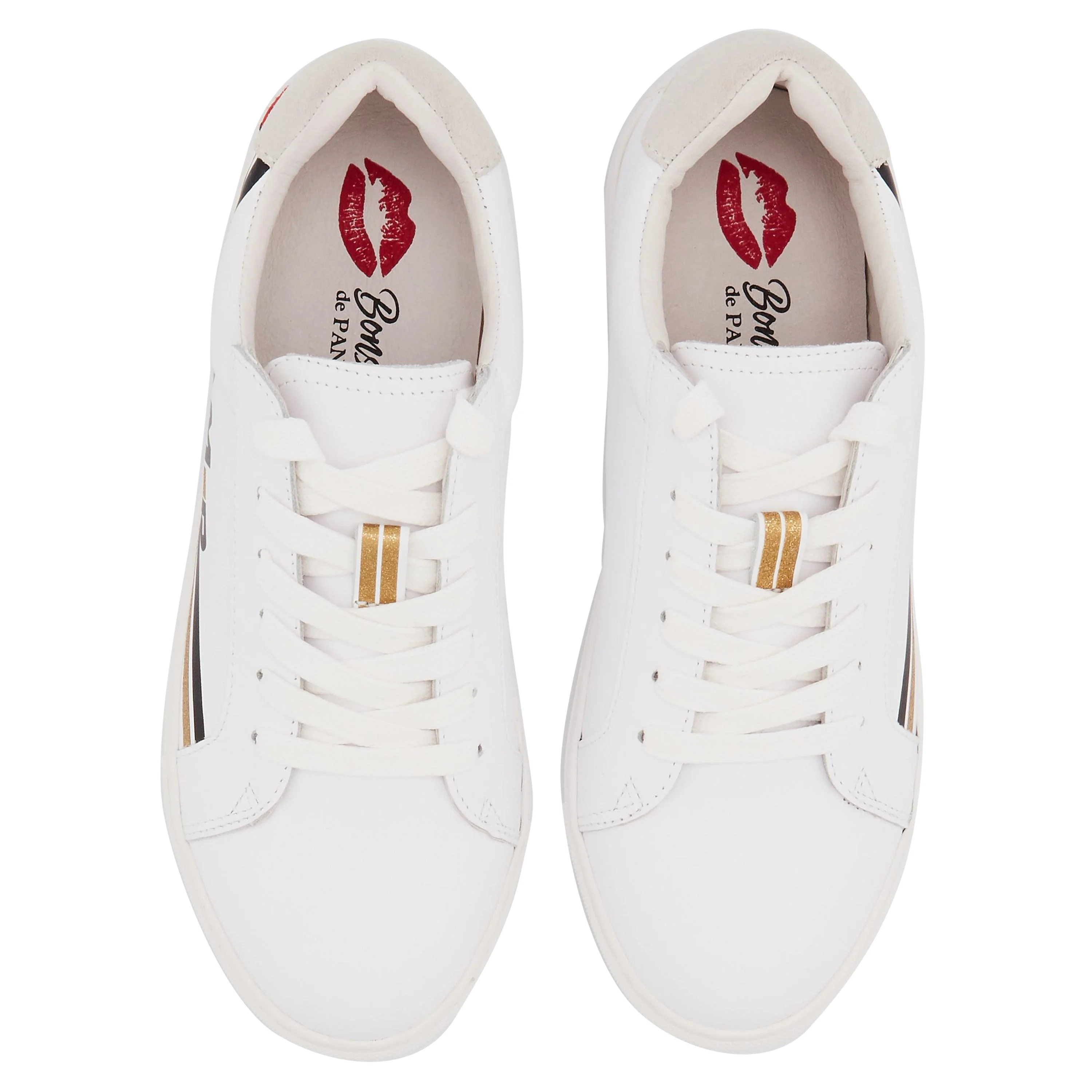 SIMONE RETRO AMOUR - Sneakers en cuir | Blanc