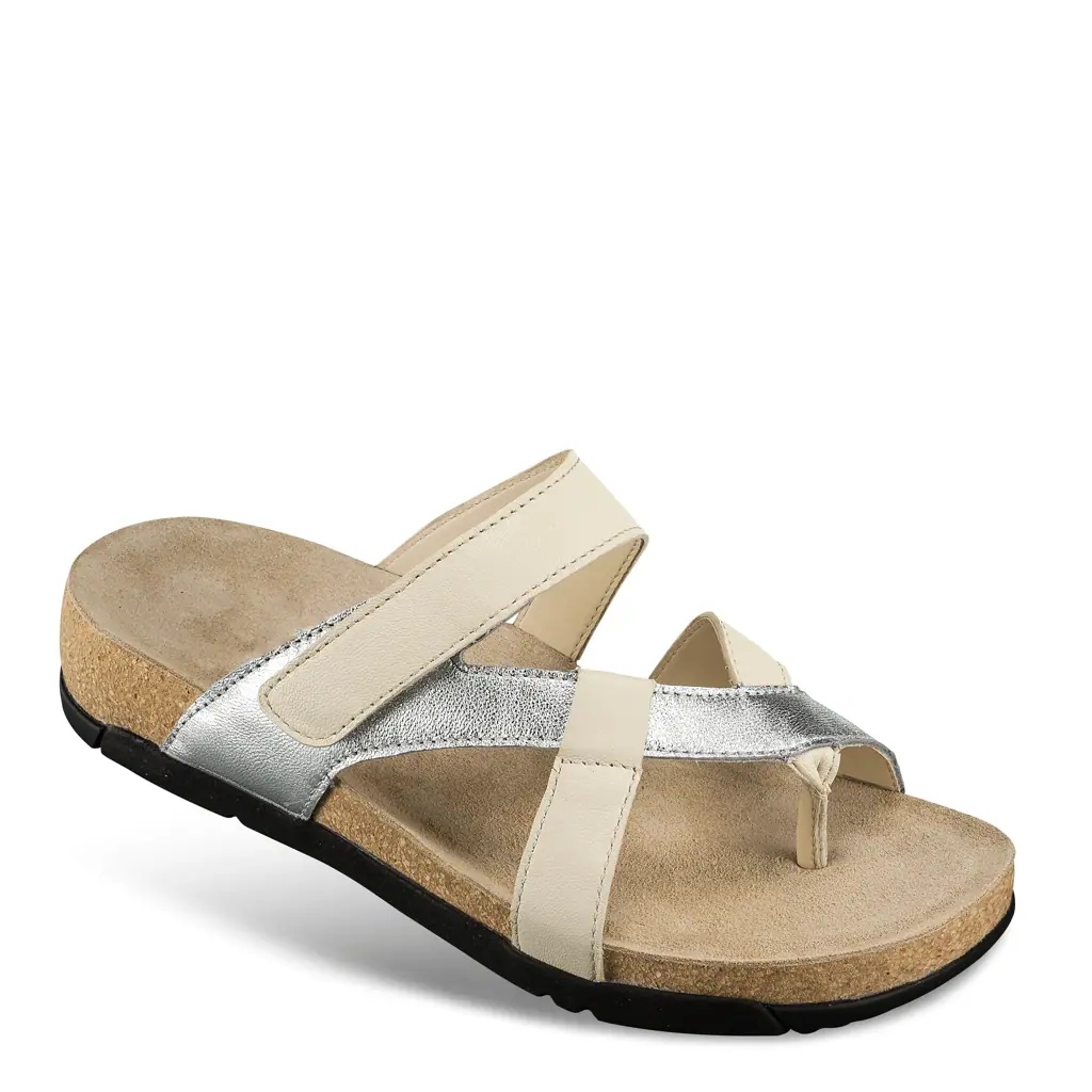 DAMEN - Zehenpantolette BEJA weiss-silber