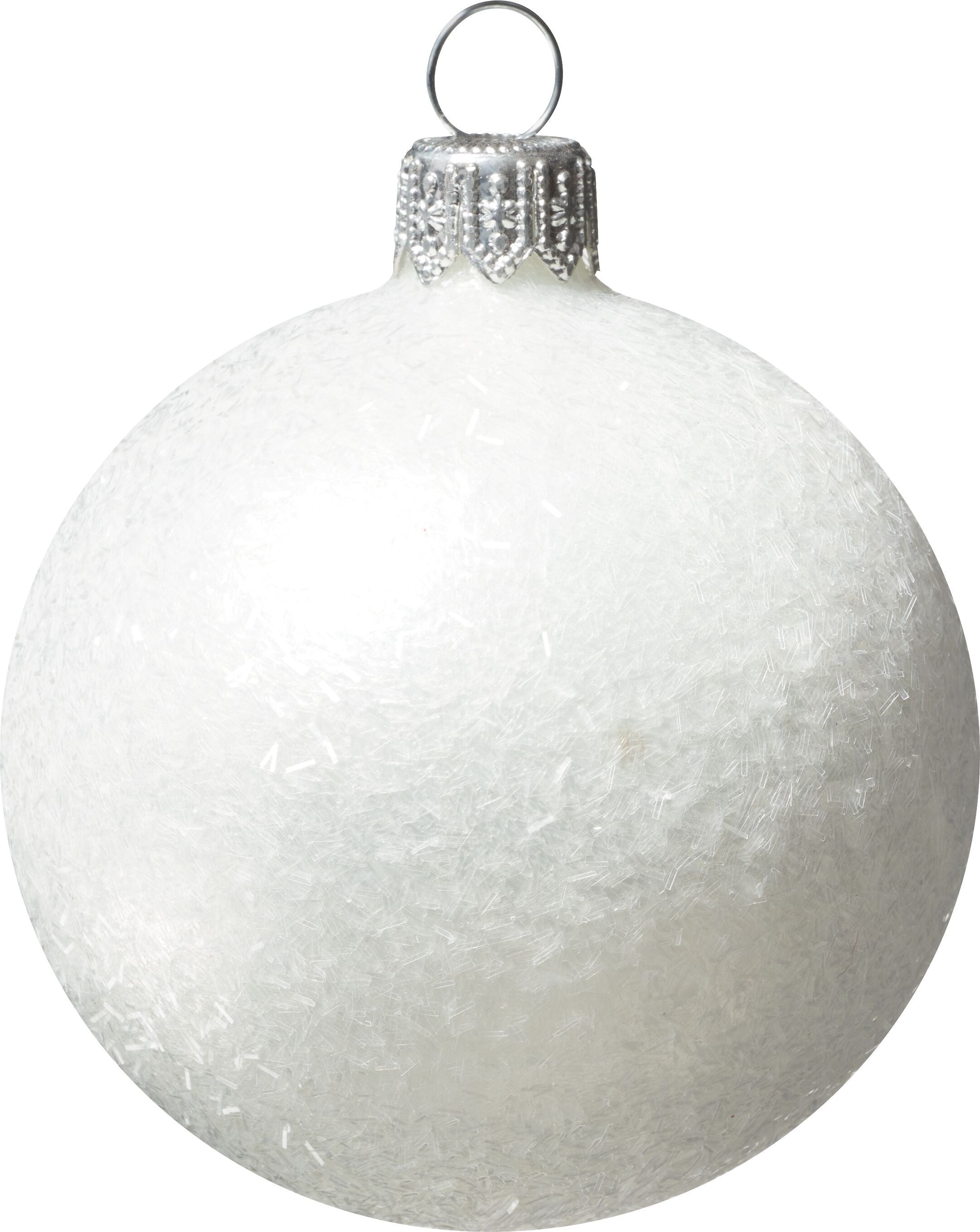 SNOW Glaskugel - Weiss / D: 6 cm