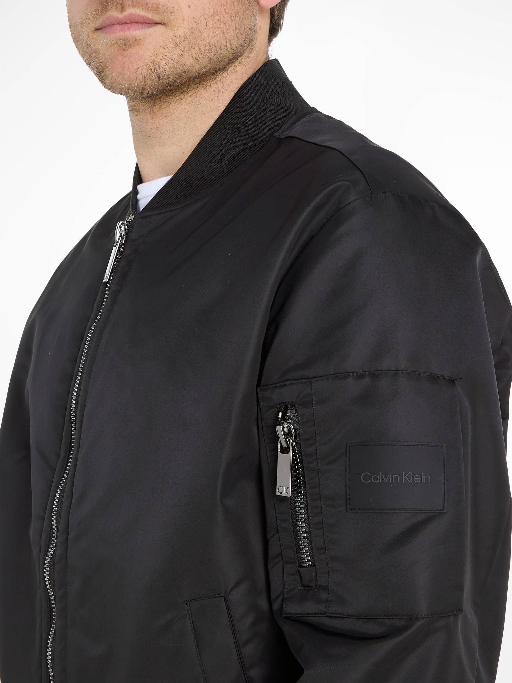 CALVIN KLEIN| Herren Bomberjacke SATEEN HERO BOMBER