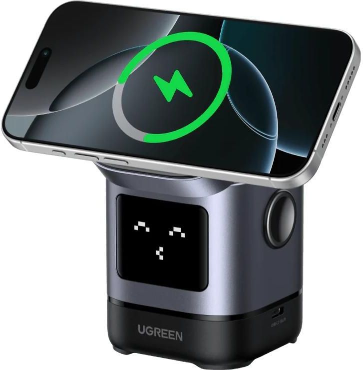 Oplaadstation - Robot Ontwerp - Qi2 15 W - Voor iPhone en AirPods