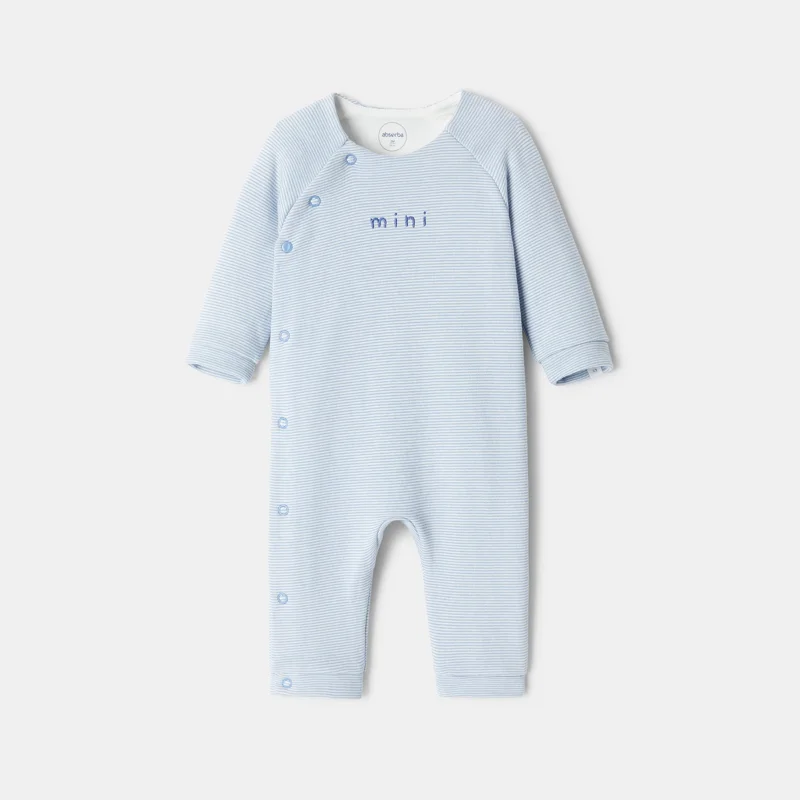 Combinaison en coton bio bleu naissance Absorba Bleu