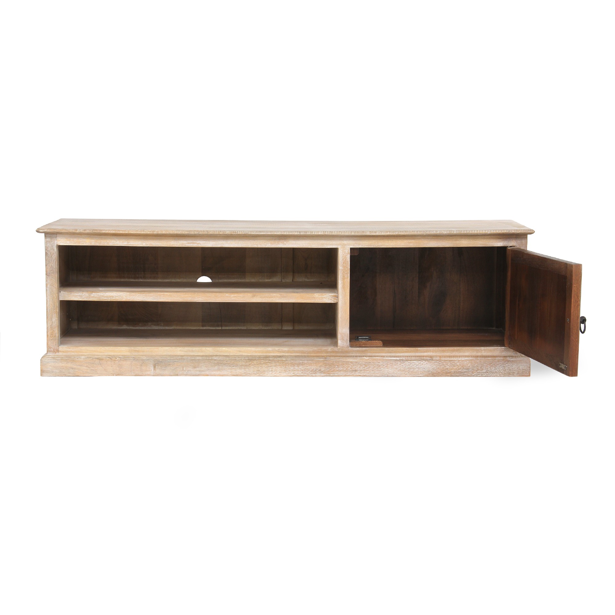 TV-Board 'Germois', natur, weiß gekälkt, B 150 cm, H 45 cm, T 40 cm von fischer's lagerhaus