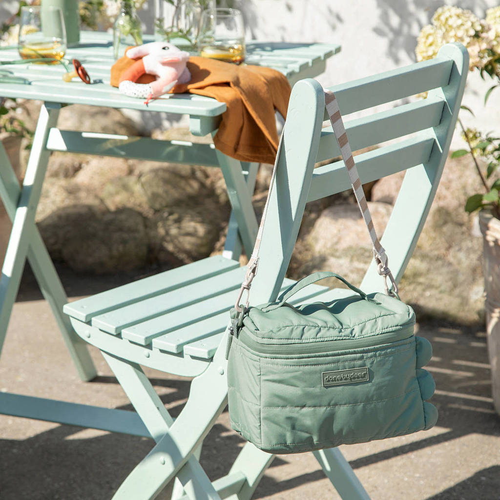 Quilted insulated bag Croco Green