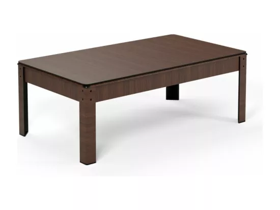 Billard Américain convertible table 4places KITBILL 5FT - 183 x 102 x 78 cm Plateau dînatoire et accessoires inclus - Marron