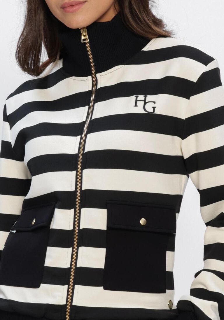 zwarte house of gravity sweater stripe vest