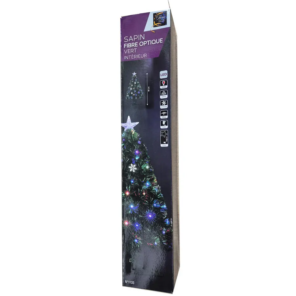 Feeric Lights Fiber kerstboom- met licht/piek - 90 cm - 74 leds
