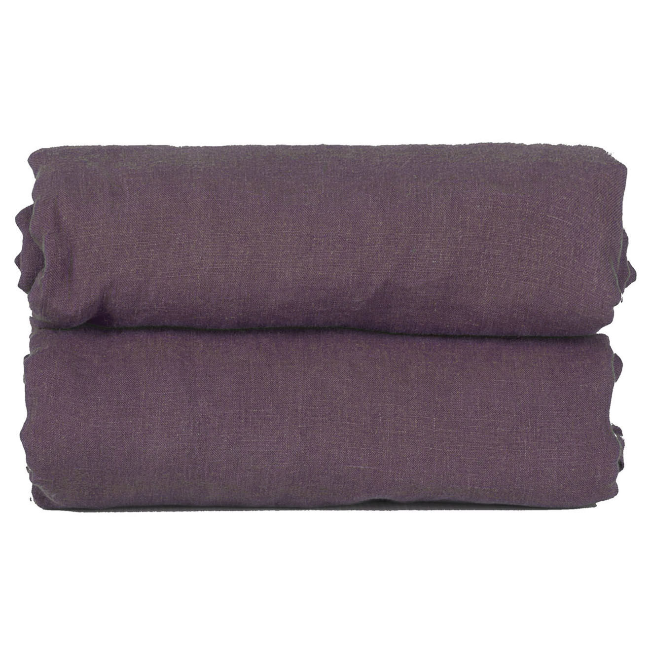 Febronie Drap housse 100% Lin lavé Hortense violine