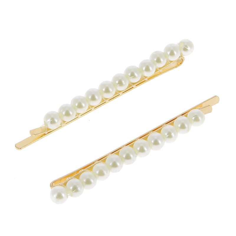 Barrette perle Dorée lisette x 2