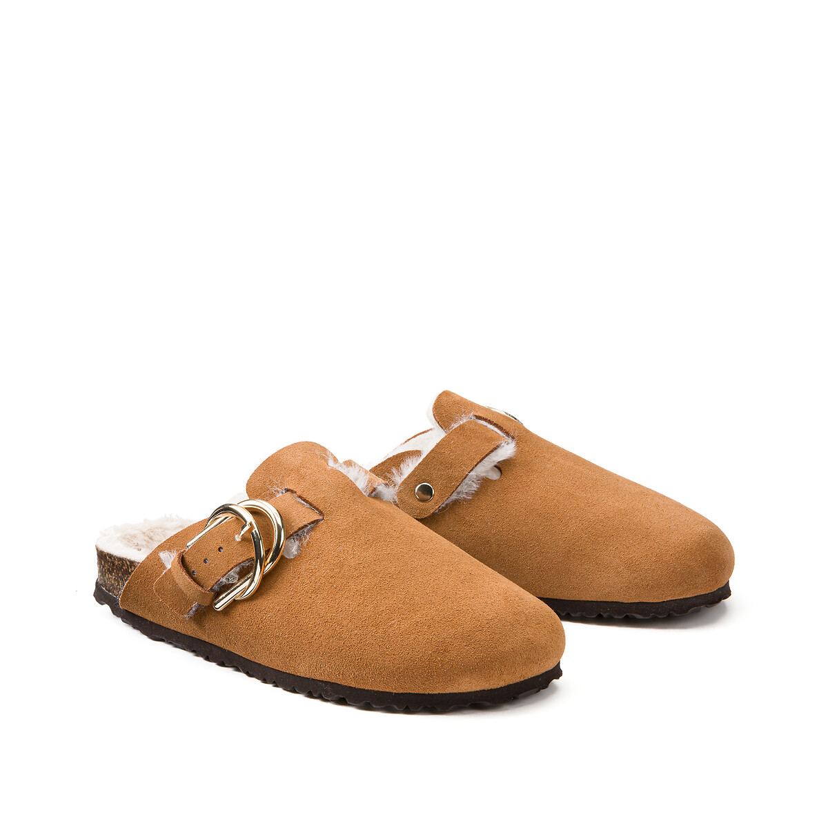 COLEÇÃO LA REDOUTE<br>Tamancos mules forrados em camurça