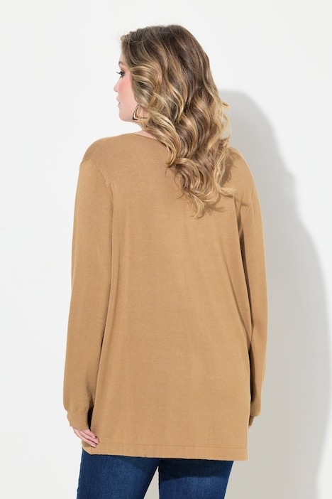 Pullover, A-Linie, Metallic-Marmormuster