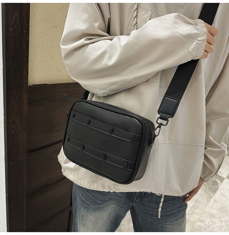 Hikuozy - Kunstleren Messenger Bag met Ritssluiting