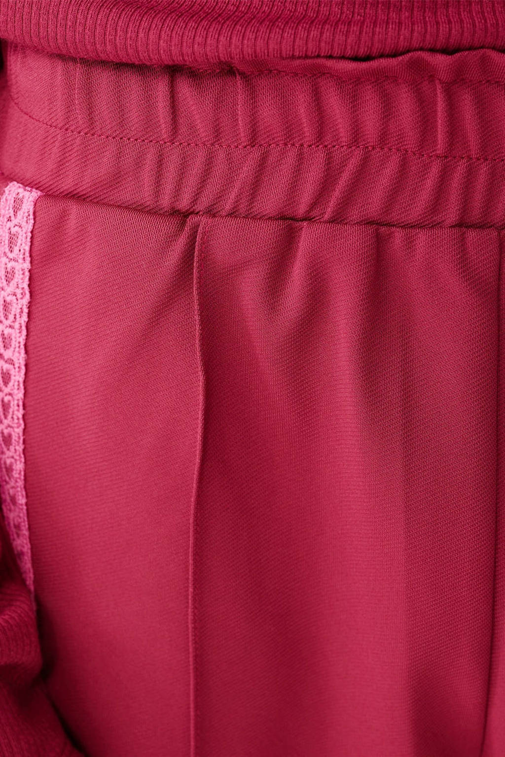 Shoeby wide leg casual broek donkerrood