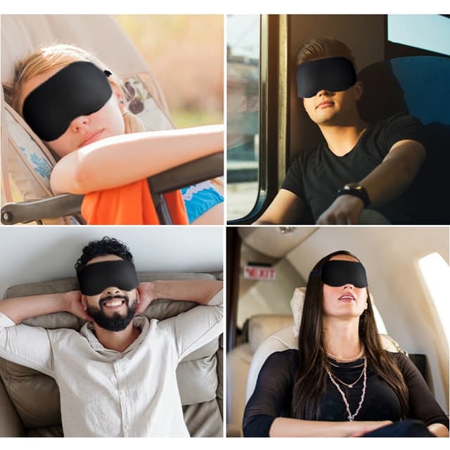 Ultra blød sovemaske Sort