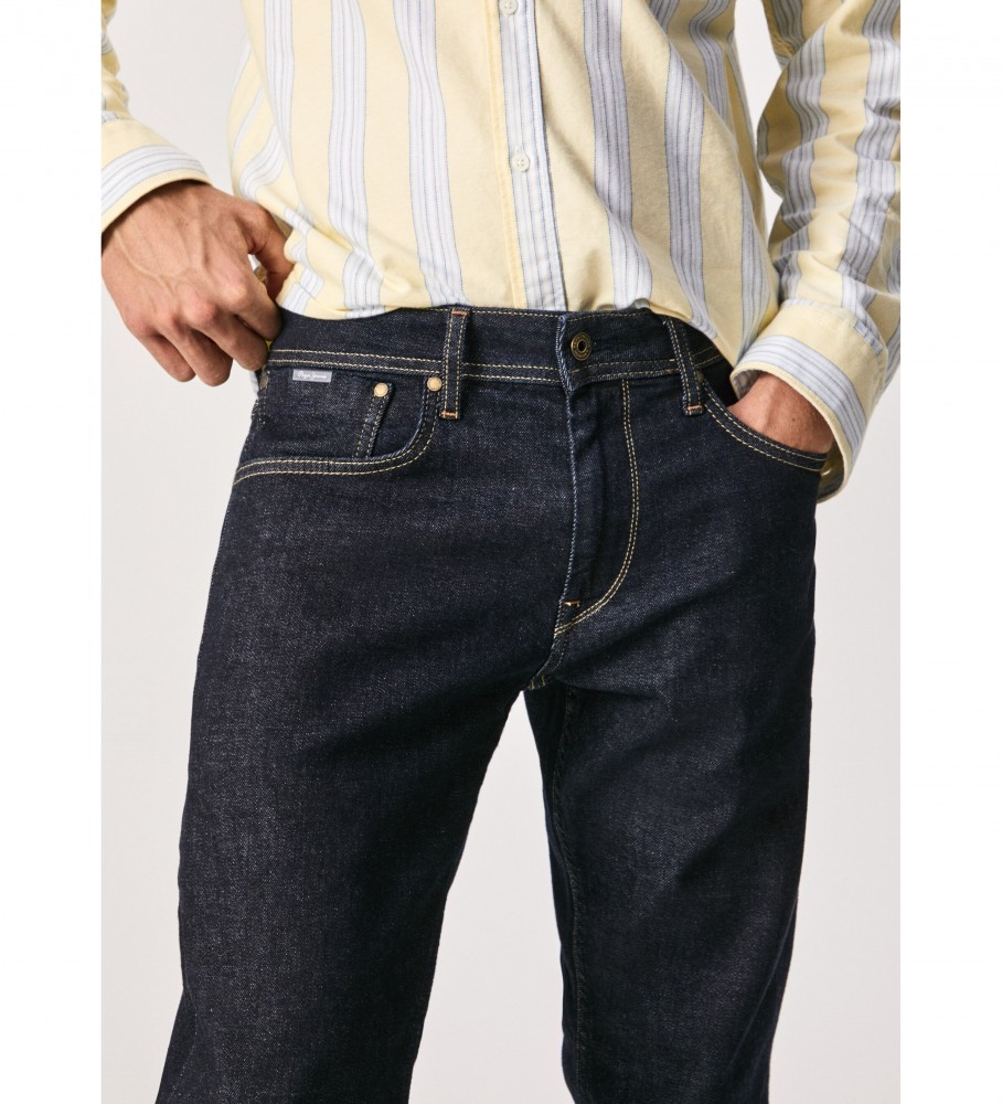 Calça jeans Pepe Jeans Cash com 5 bolsos, preta.