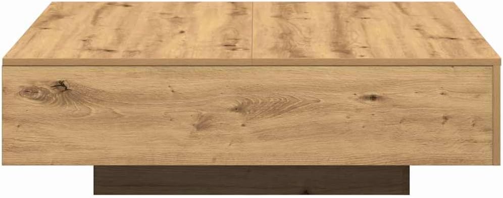 vidaXL Couchtisch Artisan-Eiche 100 x 100 x 31 cm, Wohnzimmertisch, moderner, langlebiger Kaffee-Tisch, minimalistisches Design, funktionale Oberfläche