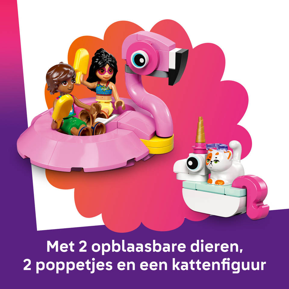 LEGO Friends zwembadfeestje met flamingo en eenhoorn 42658