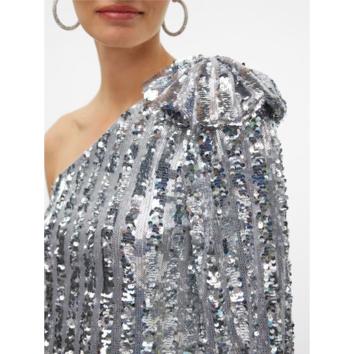 Vero Moda Efi One Shoulder Bluse, Silver Colour, M