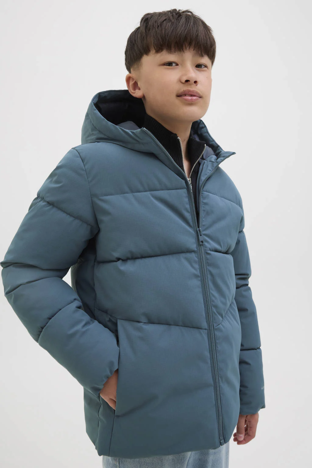JACK & JONES JUNIOR gewatteerde jas blauw