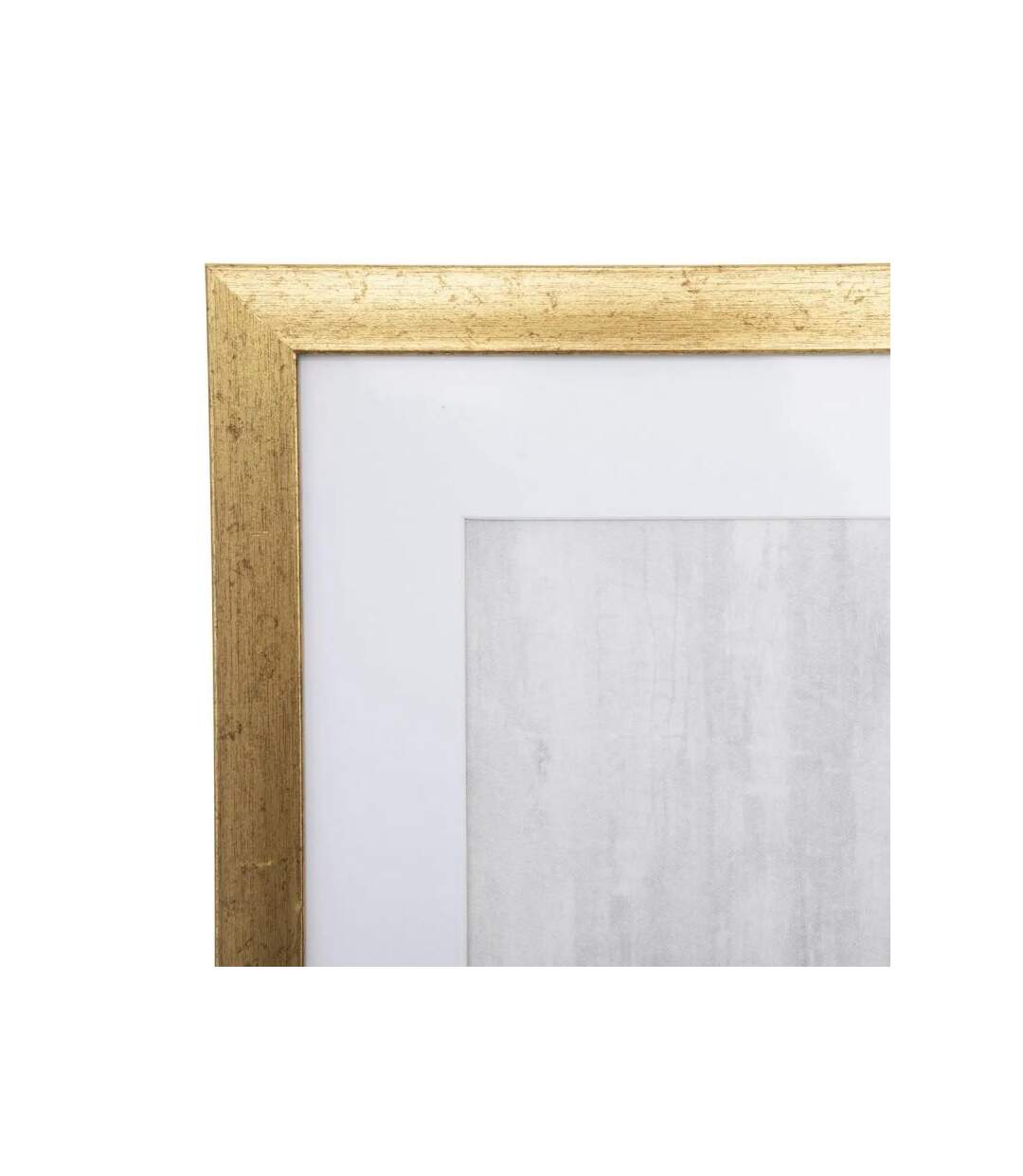 Cadre Déco Feuille 50x70cm Or & Blanc