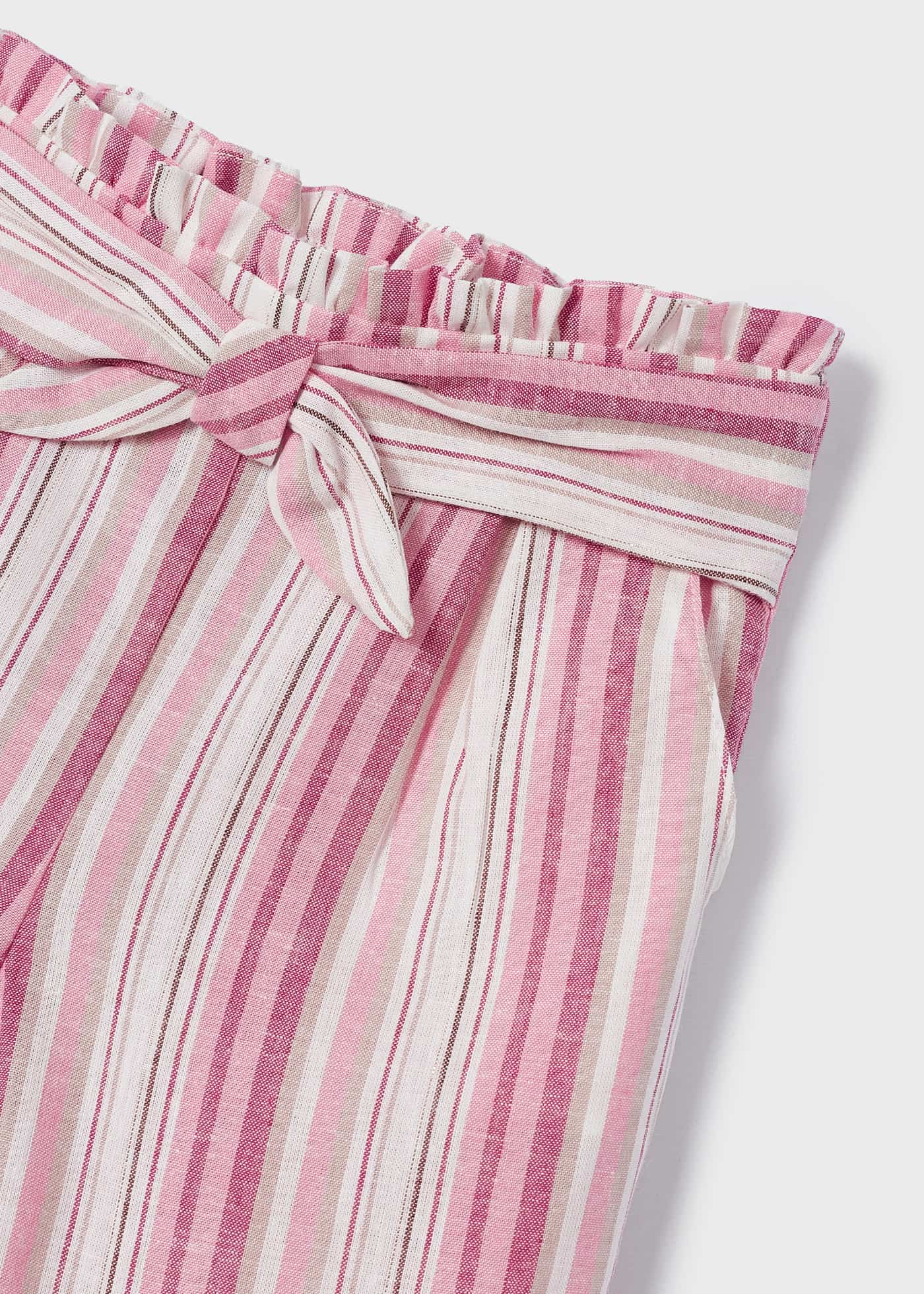 Calças de linho estampadas para meninas