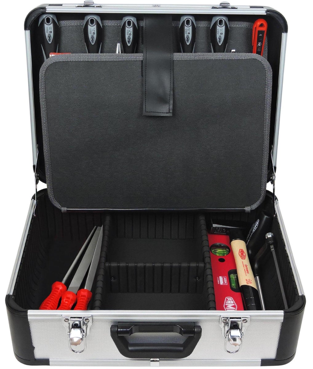 FAMEX 429-88 PRO gereedschapskoffer uitgerust met een 48-delige gereedschapsset.
