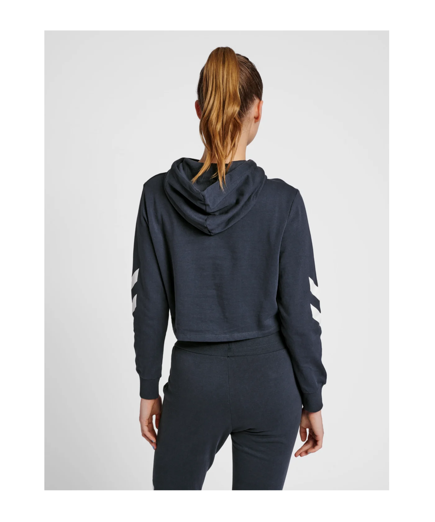 Hummel hmlLEGACY Cropped Hoody Damen Blau F7429