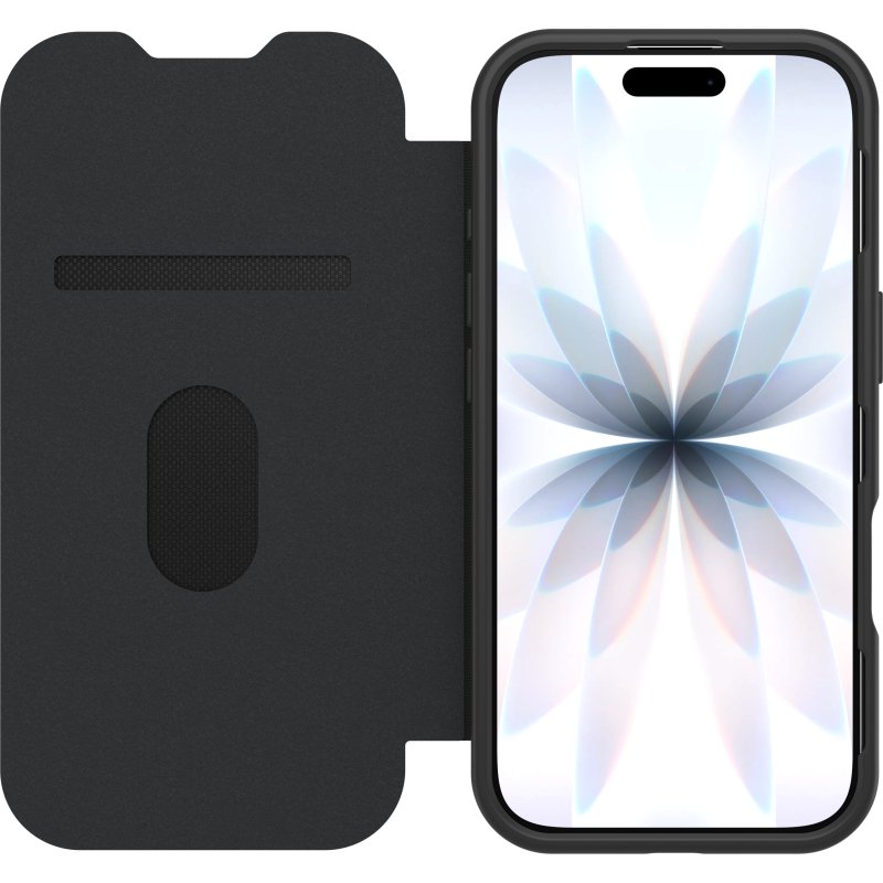 OtterBox React Folio MagSafe Series pour Apple iPhone 17, noir Crystal, transparente/noir