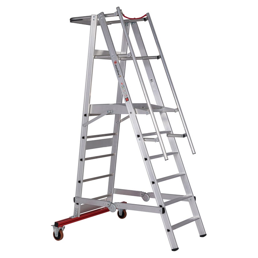Euroline Premium 32777 Mobiele platformladder, 6 treden
