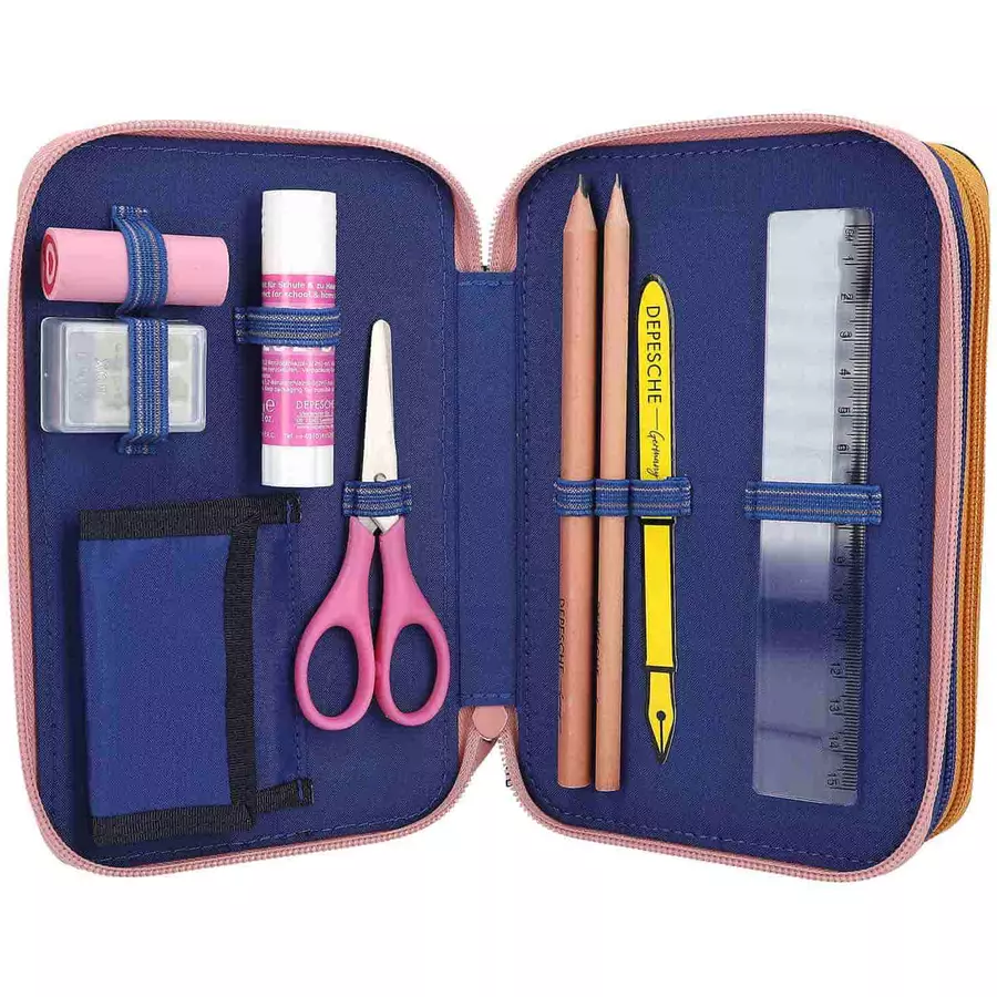 Depesche Federtasche CITY GIRLS TOPModel 7,5 x 13,5 x 20 cm dunkelblau