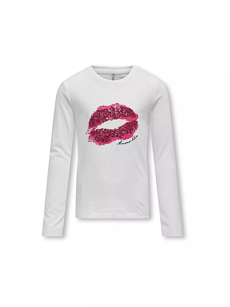 ONLY Mädchen Langarmshirt KOGKITA  weiss