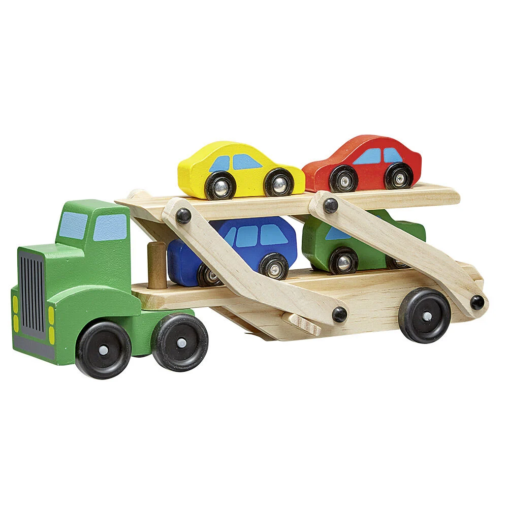 Camion transporteur 4 voitures en bois