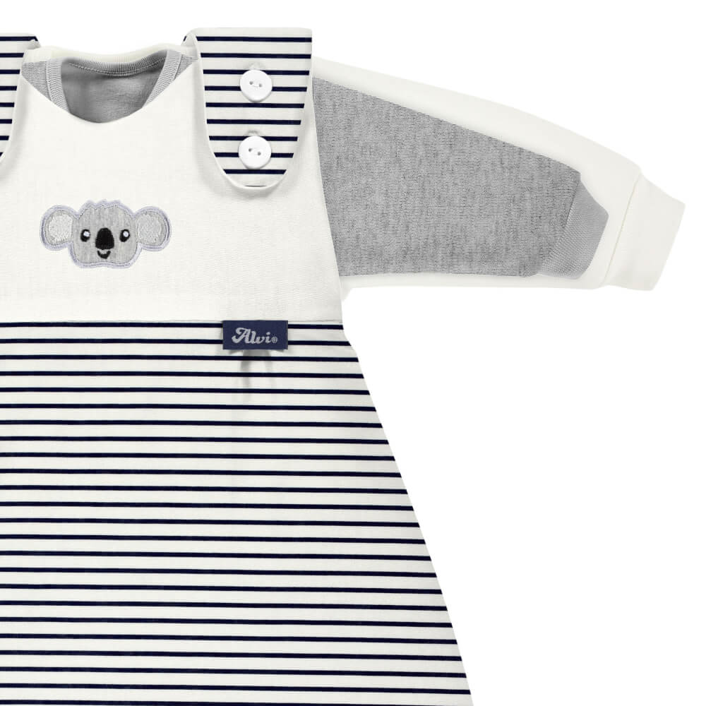 ALVI Baby-Mäxchen 3tlg. Organic Cotton Ringlets Koala navy, 56/62