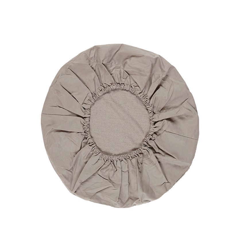 Housse ronde de coussin d'allaitement - Taupe - Doré