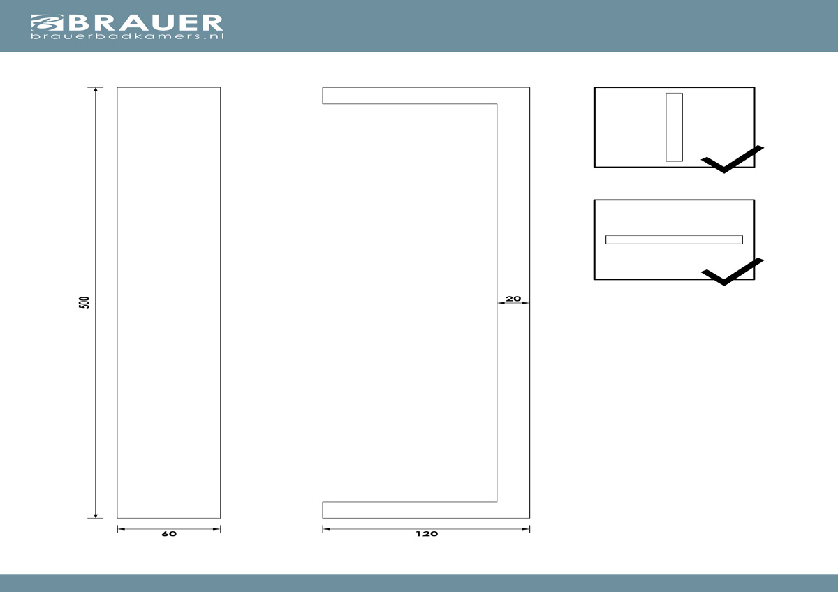 Brauer handdoekbeugel 50cm zwart mat