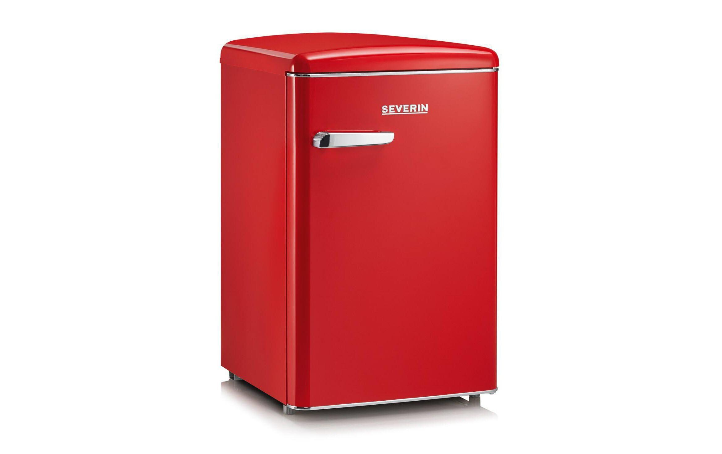 Kühlschrank RKS 8830 Rot, Rechts<br>Freistehender Retro Kühlschrank